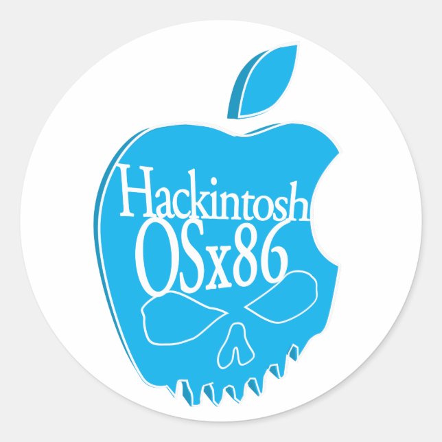 Pegatina 3D del logotipo de Hackintosh OSx86 (Anverso)