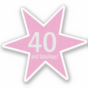 Pegatina 40 y fabuloso cumpleaños