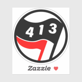 Pegatina 413 Antifascista de la masa occidental