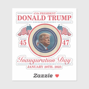Pegatina 47.º presidente Donald Trump 45 47 Inauguración