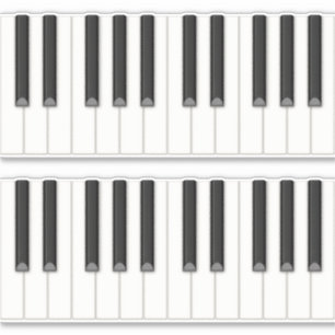 Pegatina 48 Decal de teclado ajustable de las teclas de pia