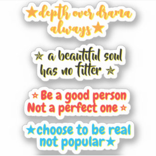 Pegatina 4 citas de personalidad   Motivacionales Inspirado