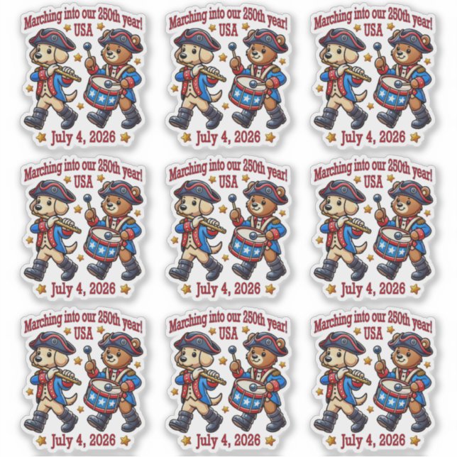 Pegatina 4 de julio 2014: 250 Aniversario Semiquincentenari (Anverso)