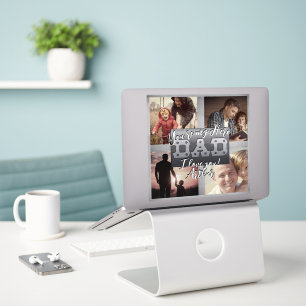 Pegatina 4 Fotos - Feliz Día del Padre Tema de Metal