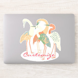 Pegatina 4 Grullas Japonesas Thunder_Cove