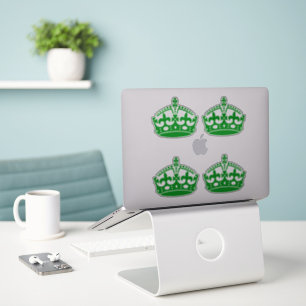 Pegatina 4 Mantener la calma Crown Green