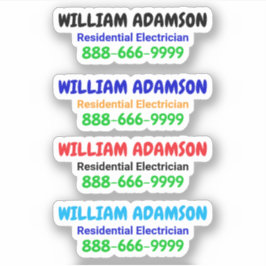 Pegatina 4 Número de teléfono eléctrico promocional | Conta