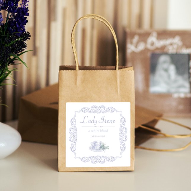 Pegatina 4 pcs Té blanco personalizado de cosecha (Subido por el creador)