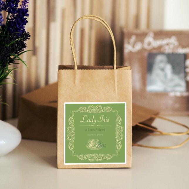 Pegatina 4 pcs Té de hierbas personalizados de la época (Subido por el creador)