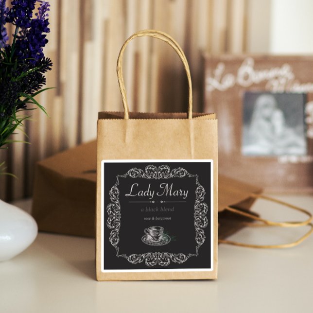 Pegatina 4 pcs Té negro de personalizado de época (Subido por el creador)