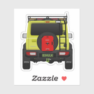 Pegatina 4x4 pequeño suv verde Personalizado trasero