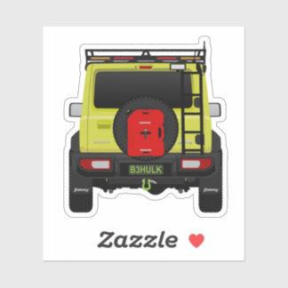 Pegatina 4x4 pequeño suv verde Personalizado trasero