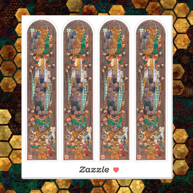 Pegatina 4xStained Glass Window Design of St. Gobnait  (Subido por el creador)