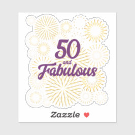 Pegatina 50 y fabuloso