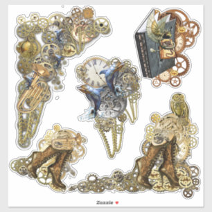 Pegatina 5 Escultura de Steampunk