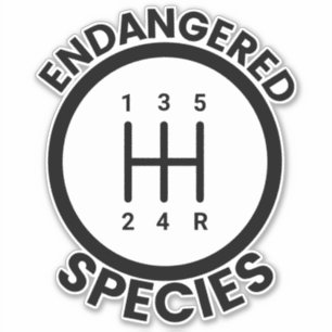 Pegatina 5 Especies amenazadas de velocidad