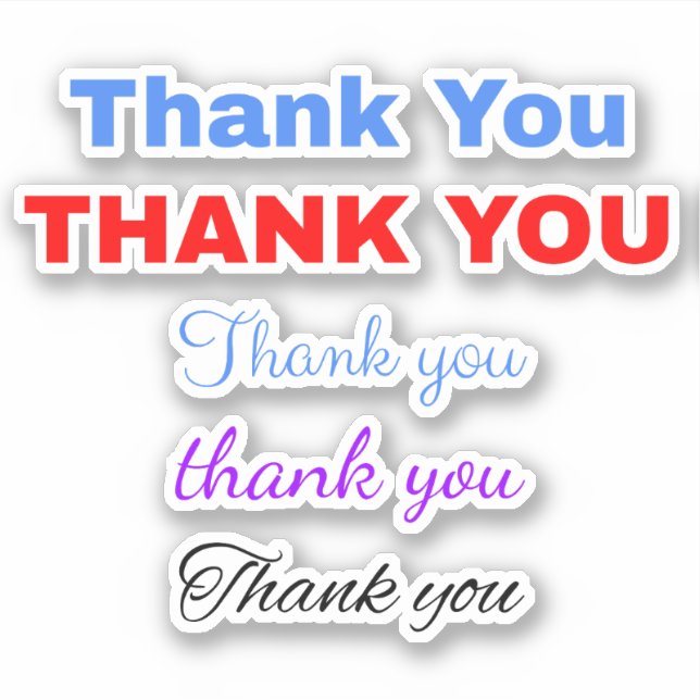 Pegatina 5 Guiones Populares de Agradecimiento (Anverso)