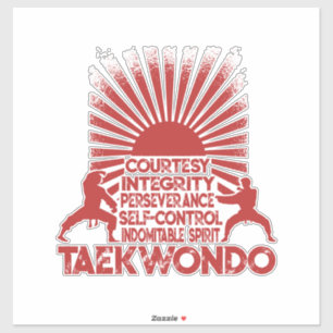 Pegatina 5 Tenets De Taekwondo