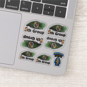 Pegatina 5to Contorno de las boinas verdes de las fuerzas