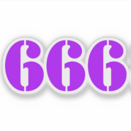Pegatina 666 (morado)