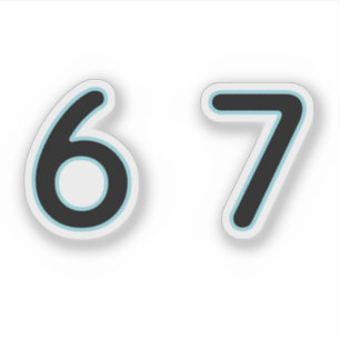 Pegatina 6 7 Seis Siete Épico Increíble
