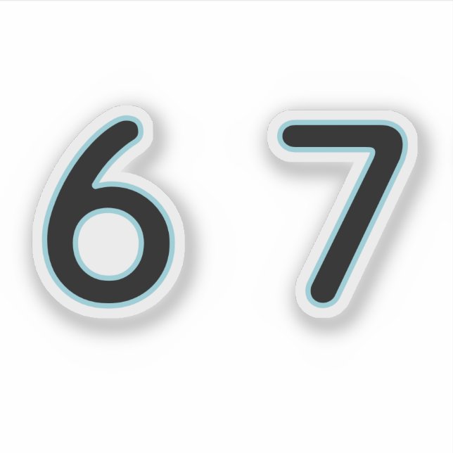 Pegatina 6 7 Seis Siete Épico Increíble  (Anverso)