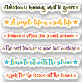 Pegatina 6 Wise Quotes | Motivational & Inspirational