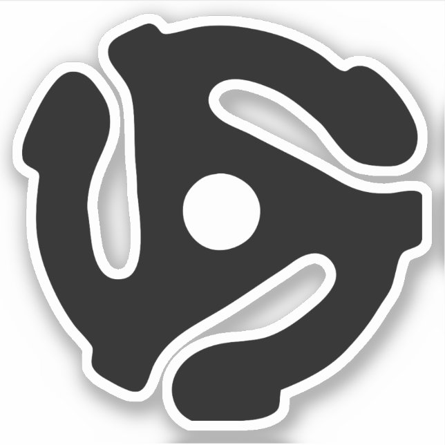 Pegatina 7 pulgadas adaptador de vinilo de 45 rpm inserte l (Anverso)