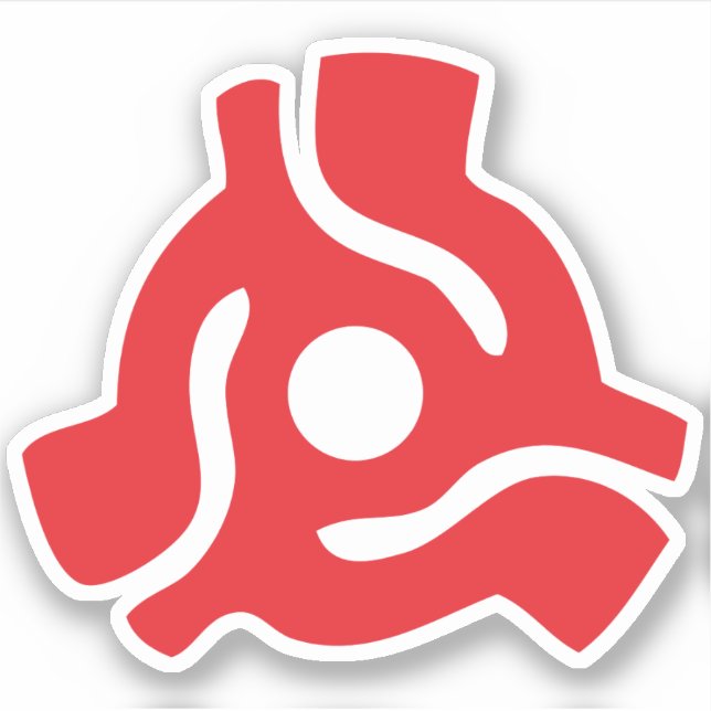 Pegatina 7 pulgadas adaptador de vinilo de 45 rpm inserte l (Anverso)