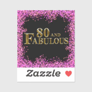 Pegatina 80.º cumpleaños