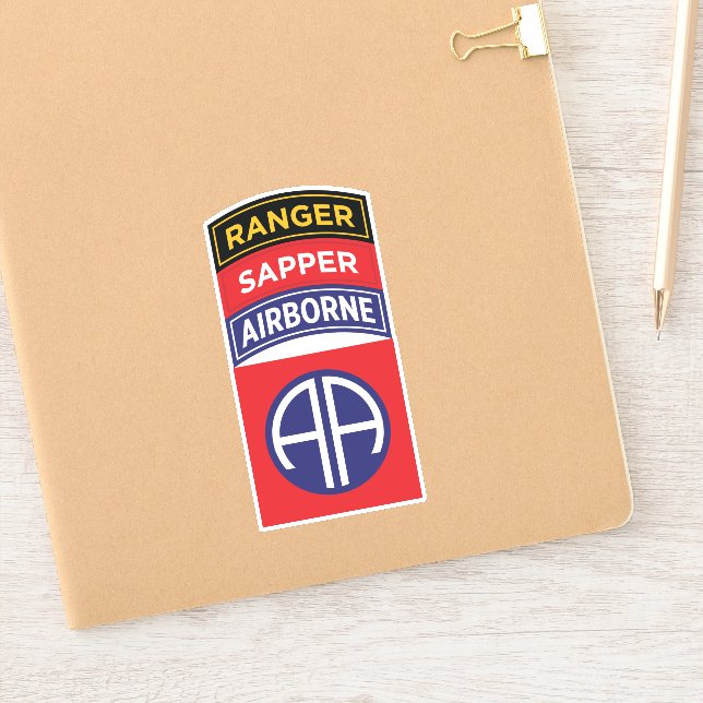 Pegatina 82.º Ranger De Sapper De La División Aérea (Cuaderno)