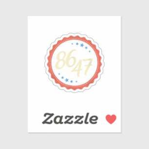 Pegatina 86 47 Anti Trump Gracioso