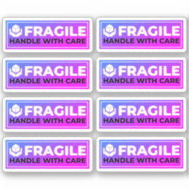 Pegatina 8 Fragile Shipping Stickers (Handle with Care)