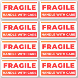 Pegatina 8 Fragile Stickers, Shipping Labels for Breakables