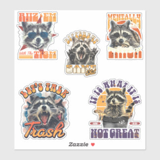 Pegatina 90s Bootleg Feral Raccoon Sticker Pack 2