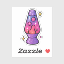 Pegatina 90s glitter gel pen style lava lamp sticker