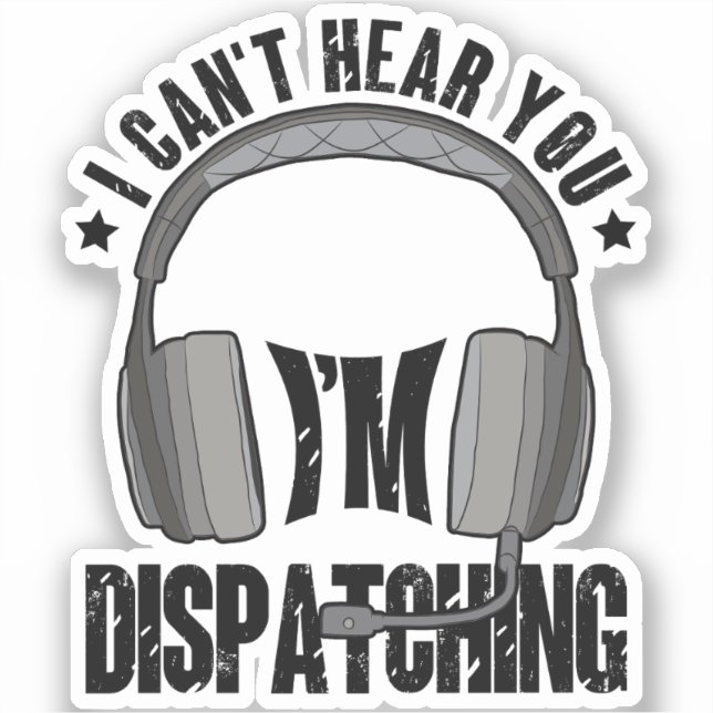 Pegatina 911 Dispatcher no puede oírte estoy enviando regal (Anverso)