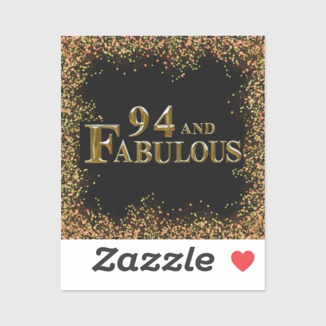 Pegatina 94 cumpleaños (Hoja)