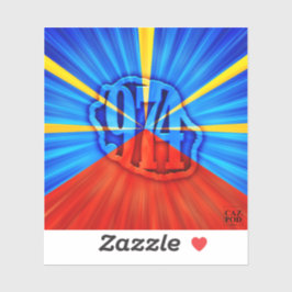 Pegatina 974 Ile de la Réunion - Drapeau réunionnais