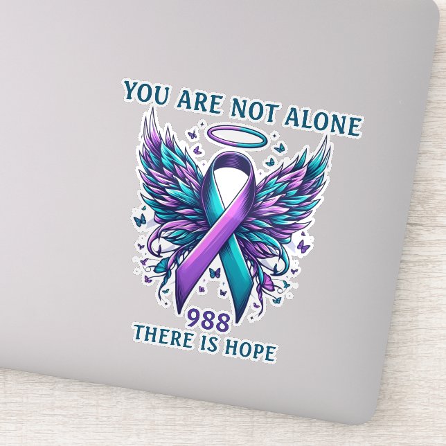 Pegatina 988 Suicide Prevention You Matter Ribbon Support  (Detalle)