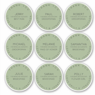 Pegatina 9 Agradecimiento de nombre individual para la fies