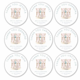 Pegatina 9 Grandes Nombres Individuales Gracias Boda