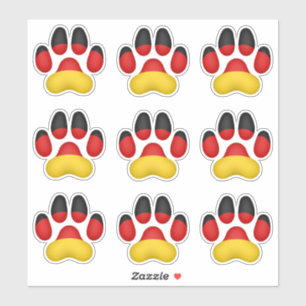 Pegatina 9 Impresiones alemanas de pintura de perro