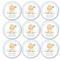 9 Nombres individuales de invitados Azul Gracias L