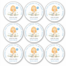 9 Nombres individuales de invitados Azul Gracias L