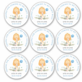 Pegatina 9 Nombres individuales de invitados Azul Gracias L