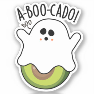 Pegatina A-boo-cado Funny Aguacate Puns