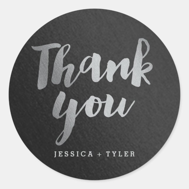 Pegatina a favor de la boda de la promesa brillant (Anverso)