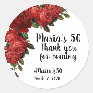 Pegatina a favor del partido rosa Rojo