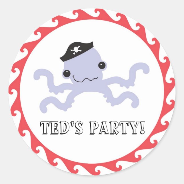 Pegatina a favor del pulpo pirata (Anverso)